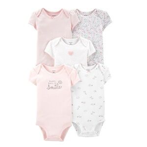 NFS.  Carter’s pink 5 pack baby girl onesie set